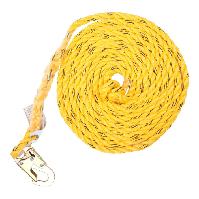 100' Lifeline Back Splice W/ Snap Hook