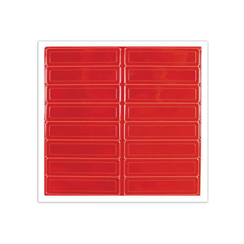 Red Reflective Hard Hat Sticker