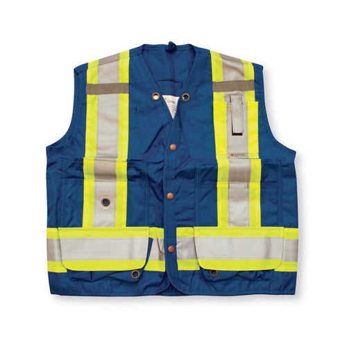 Royal Blue 100% Polyester Surveyor Vest XL